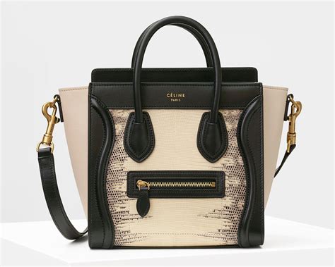 celine snake|Nano Luggage bag in lizard .